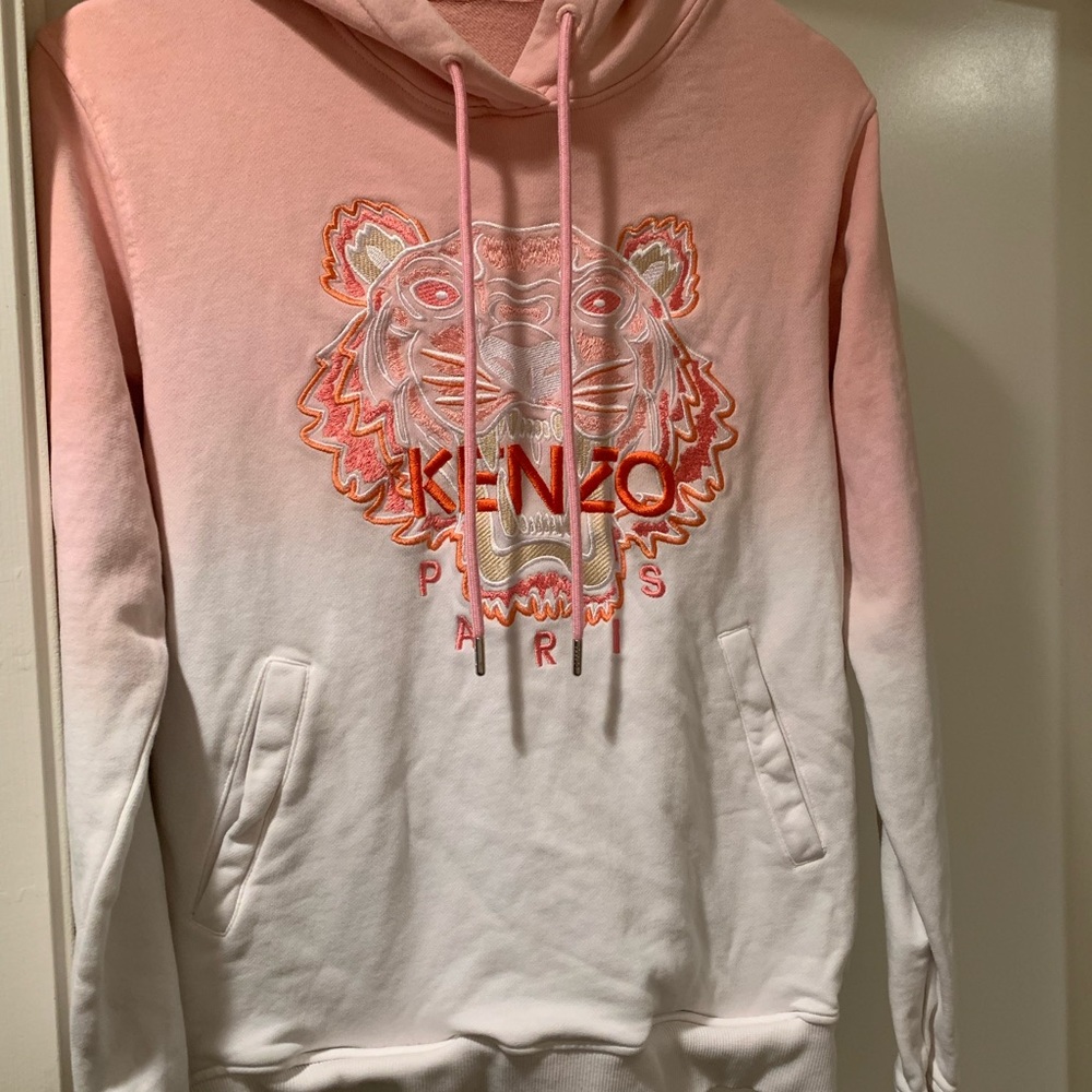 kenzo paris Pink embroidered sweatshirt Size Small $300 new